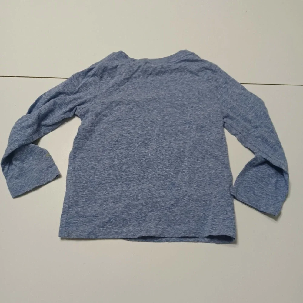 The Childrens Place T-Shirt Boys 3T Blue Tricera-Boss Long Sleeve Crew Neck Tee